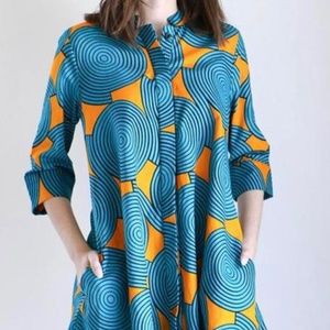 Zuri Hypnosis Shirt Dress